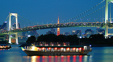 東京夜景 江戸屋形船組合 屋形船あみ貞